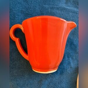 Knowles Orange Ceramic Pitcher